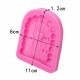 Pink door template with a heart inside 