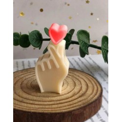 Hand with heart silicone mold 