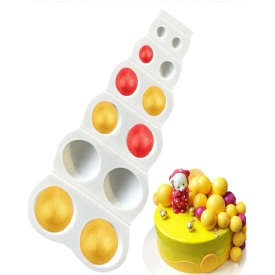 Gray circular balls design template 