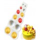 Gray circular balls design template 
