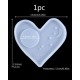 Heart mold with transparent stars and crescent 