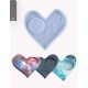 Heart mold with transparent stars and crescent 
