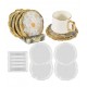Transparent silicone coasters 5 pieces 