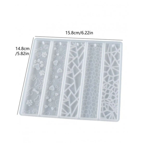 Bookmark template decorated with inscriptions 