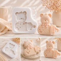 Bear mold with feeding bottle