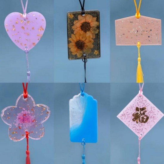 Silicone mold for hanging decorations of various shapes