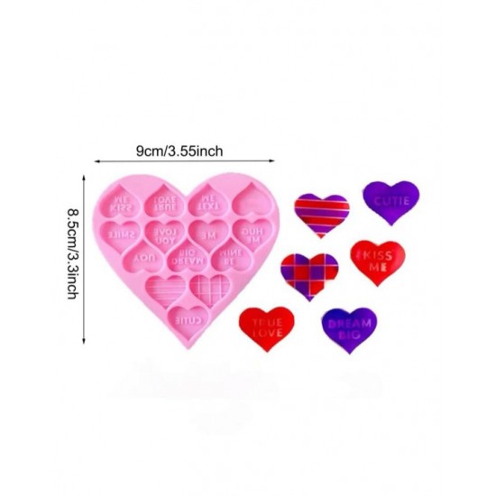 Silicon heart word template 8*7cm