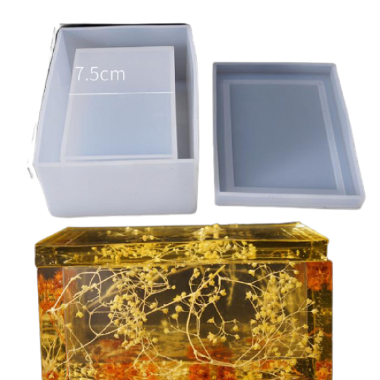 Mold silicon box with lid