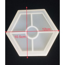 Hexagonal coaster silicone mold