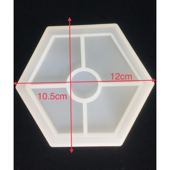Hexagonal coaster silicone mold