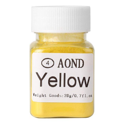 AOND Colored Mica Powder for Soap Making(Total 120g/4.2oz) Bath Bomb Dye Coloring Powdered Pigments Set for Makeup, Bath Bomb, Epoxy Resin - Yellow