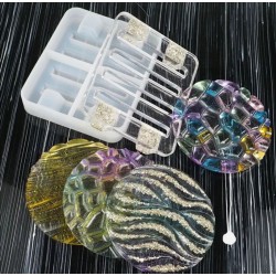 Diamond coaster set 3 pieces and stand
