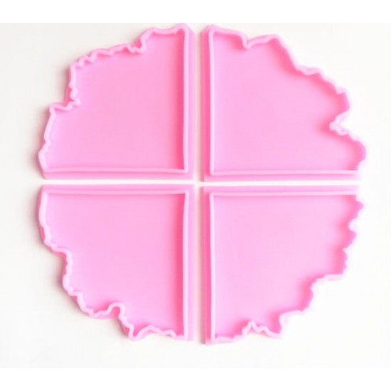 4pcs silicone coster mold