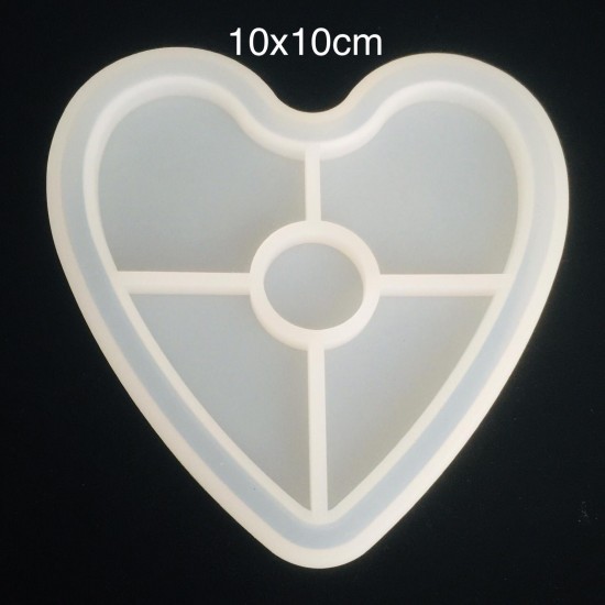 silicon heart coaster mold