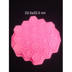 pink beehive silicone mold