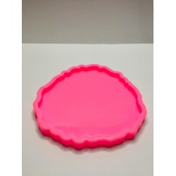 Pink silicone coaster mold