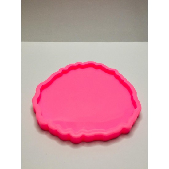 Pink silicone coaster mold